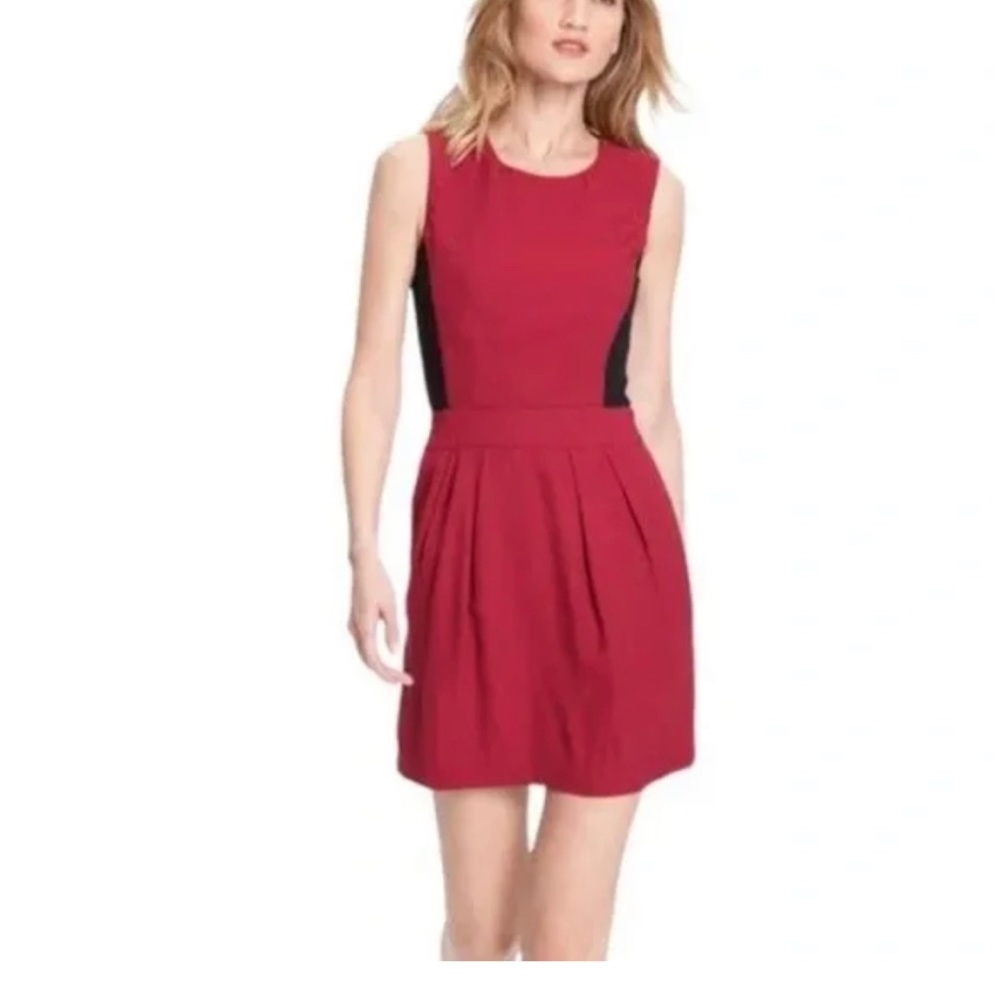 Theory burgundy and black dress